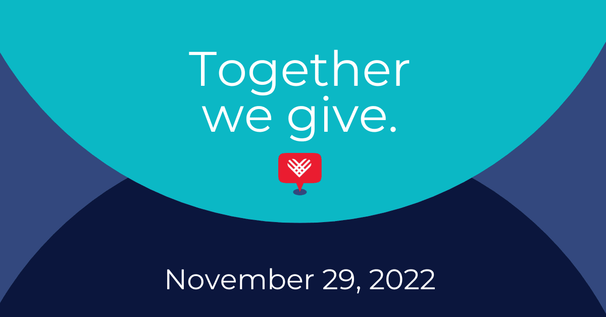The logo for Giving Tuesday 2022 is shown with the text "Together we give."