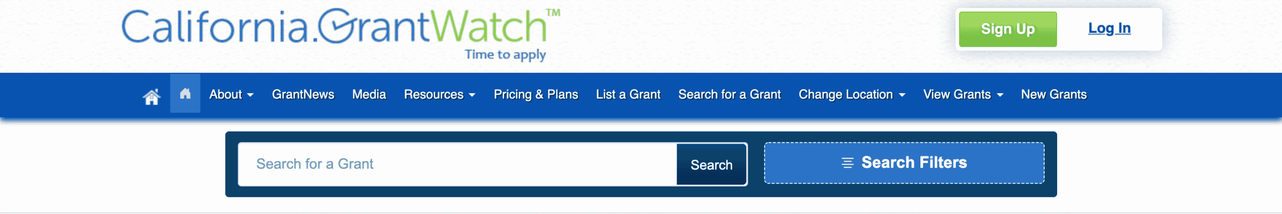 example of california state grant search