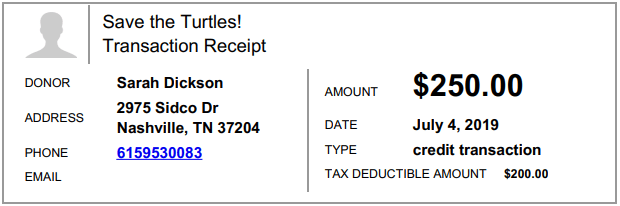 Issuing and viewing charitable receipts