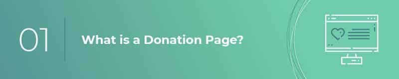 What is a donation page?