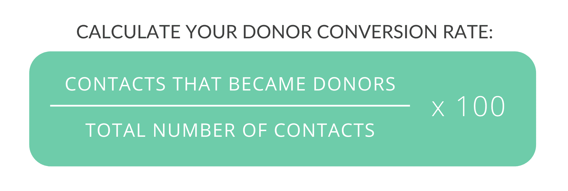 formula to calculate donor conversion rate