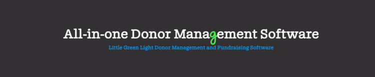 This is a screenshot of the Little Green Light donor management page. 