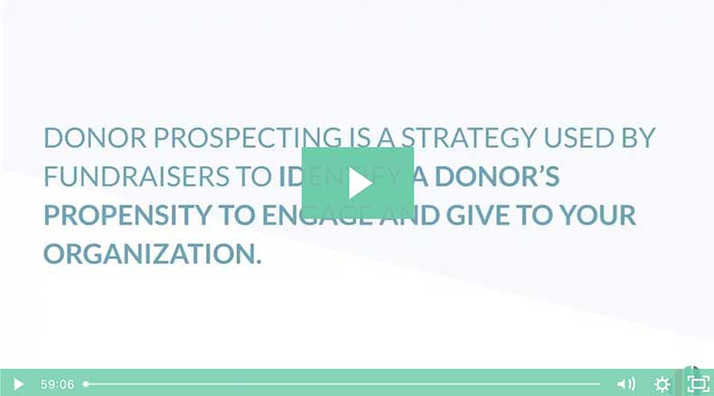 donor prospecting webinar header image