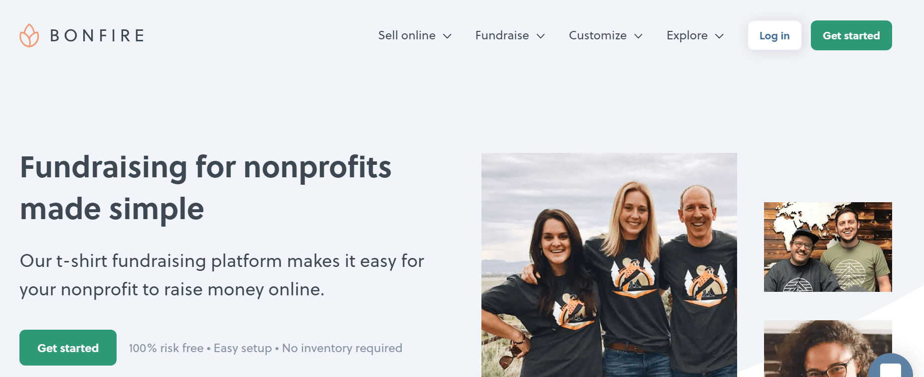 Bonfire is a free merchandise fundraising platform. 