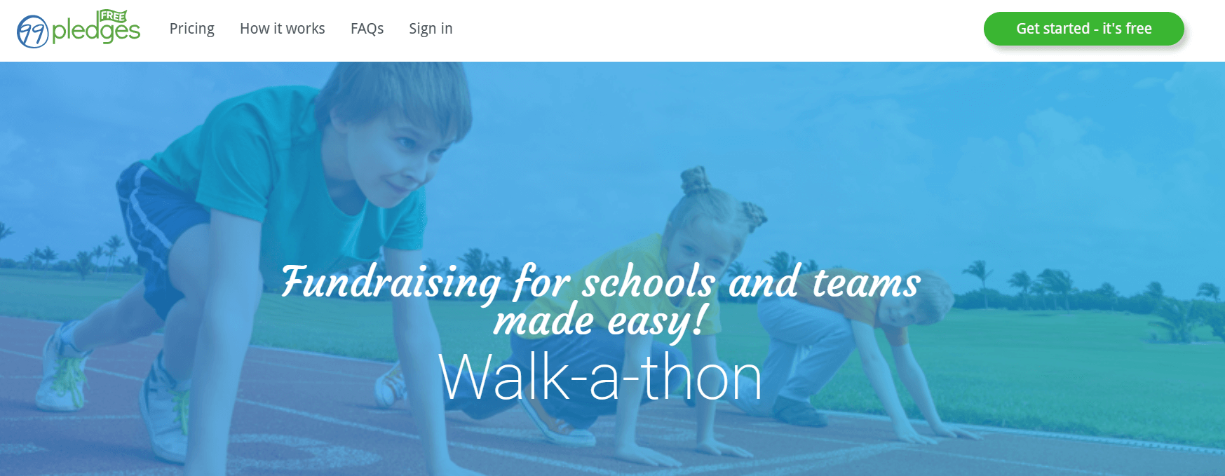 99Pledges homepage