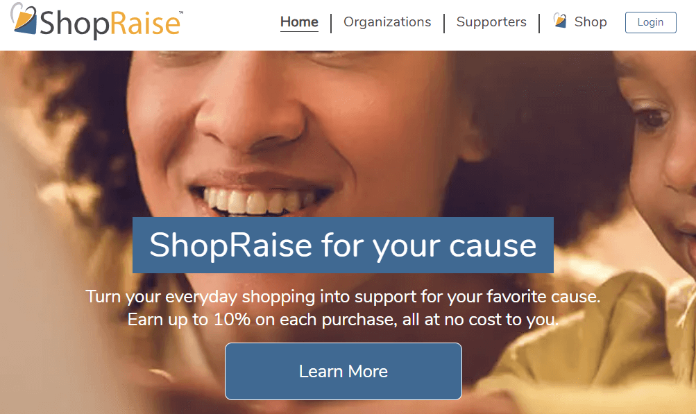 ShopRaise homepage