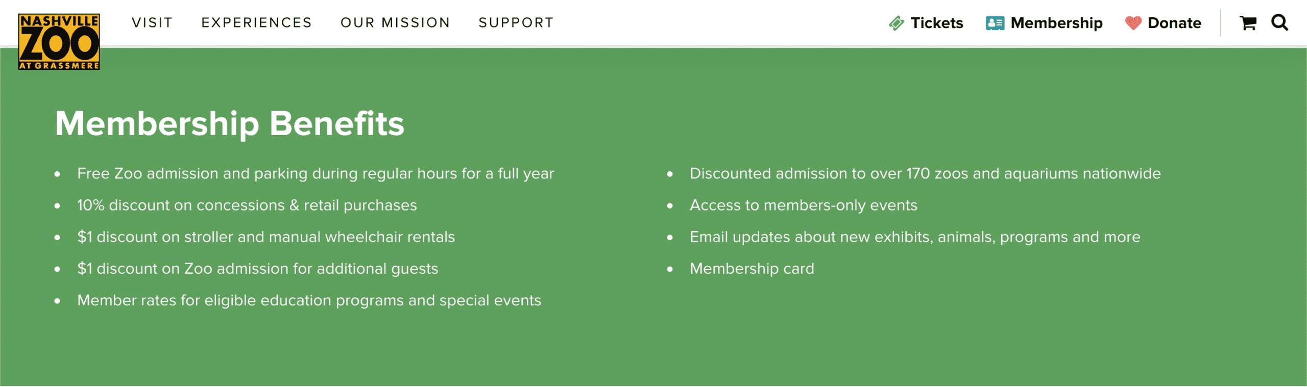 example of membership benefits in fundraising portfolio