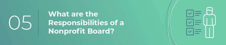 What are the responsibilities of a nonprofit board of directors?