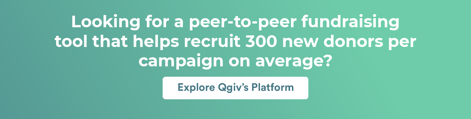 Looking for a peer-to-peer fundraising tool that helps recruit 300 new donors on average? Explore Qgiv’s platform.