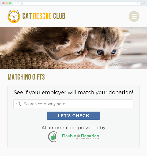 cat rescue matching gifts image